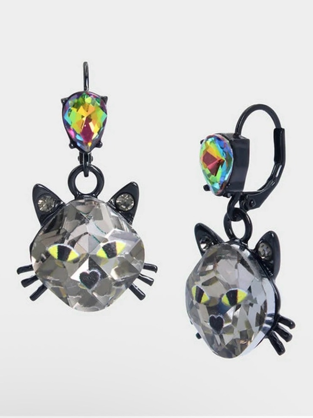 Betsey Johnson Cat Drop Earrings - NIB